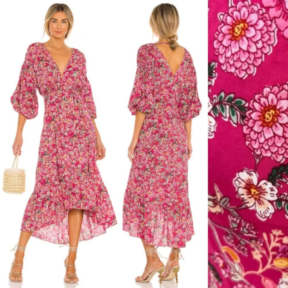 Misa Los Angeles Johanna Dress In pink Falaise Floral 17476 - Picture 4 of 15